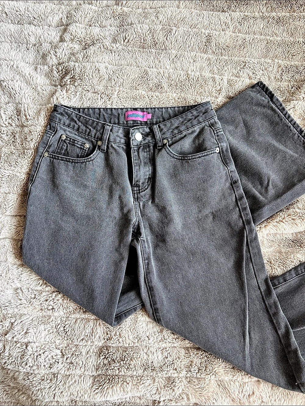 Edikted Gray Straight Leg Jeans Like New